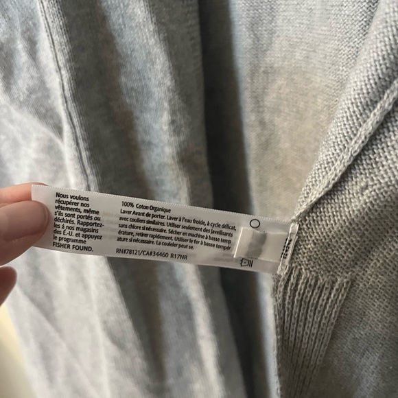 NWT Eileen Fisher Grey Hooded Cardigan - Picture 7 of 7